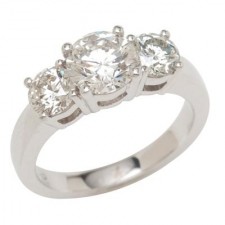 14K White Gold Diamond Engagement Ring