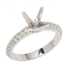 Platinum Knife-Edge Engagement Ring