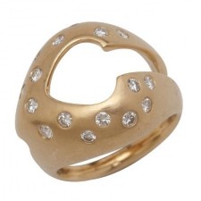 18K Yellow Gold Matte Finish Ring Jacket