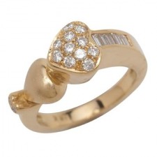 18K Yellow Gold Matte Finish Insert Ring