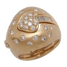 18K Yellow Gold Matte Finish Insert Ring And Jacket