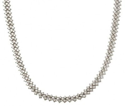 18K White Gold Diamond Necklace