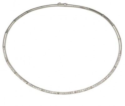 18K White Gold Diamond Necklace
