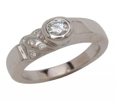 18K White Gold Convertible Insert Ring