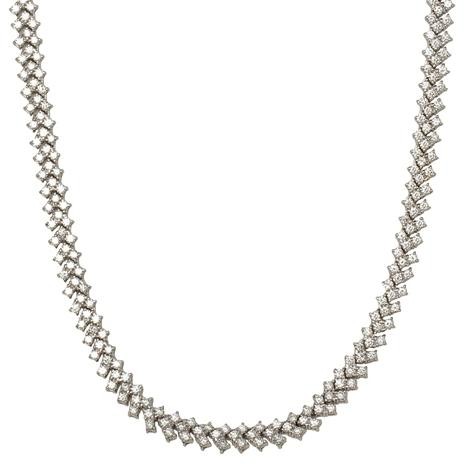 18K White Gold Diamond Necklace