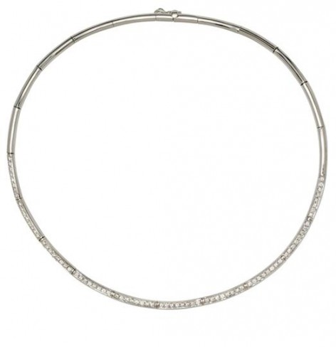18K White Gold Diamond Necklace