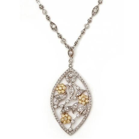 Two-Tone Gold Leaf Pendant