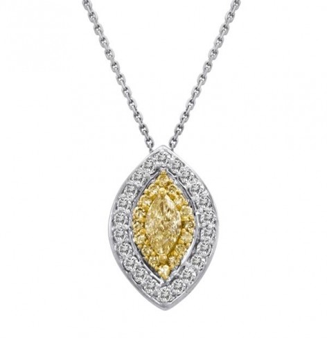 Marquis Fancy Yellow Pendant