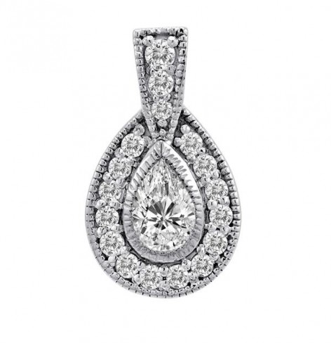 Antique Style Pear Shaped Pendant