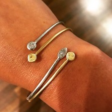 Wire Bracelet with Fancy Diamonds